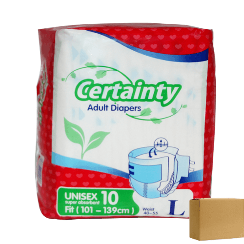 Certainty Unisex Adult Nappies Size Large (101 - 139 cms) - Drypers SA